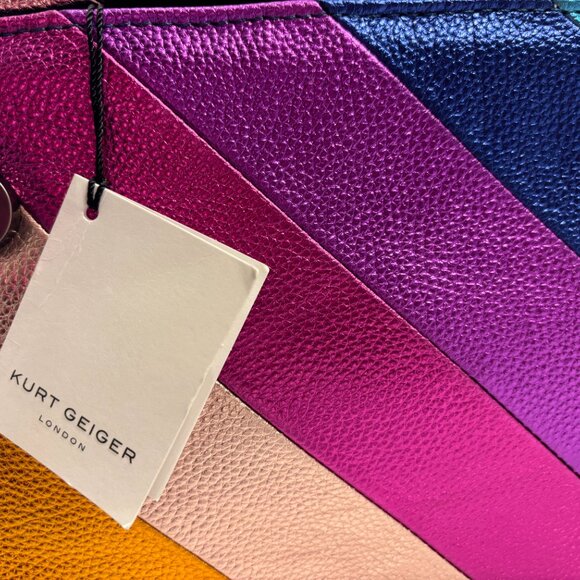 Kurt Geiger London Kensington Metallic Multicolor Leather Bag - with Tags - Picture 4 of 6